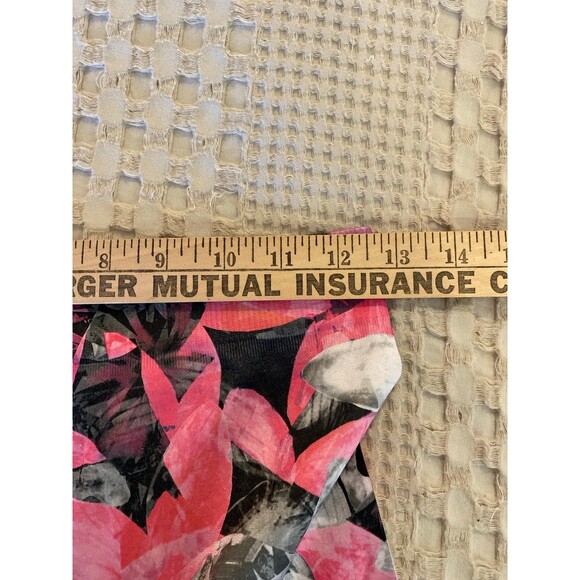 No Boundaries NOBO Leggings Sz Jr Medium 7-9 Hot Pink Gray Floral Athleisure - Picture 8 of 8